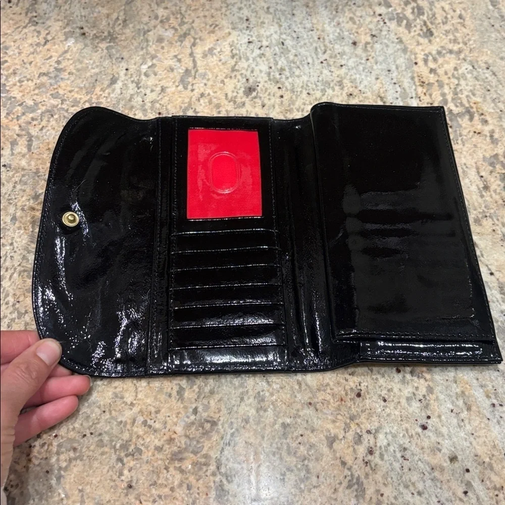 Dooney & Bourke Black Patent Leather Clutch